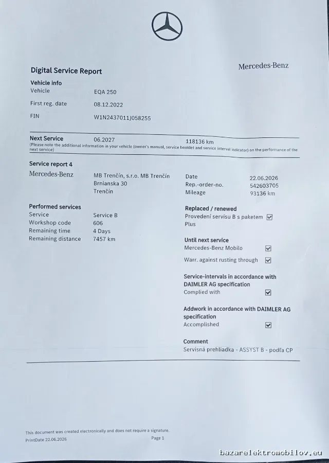 Mercedes-Benz EQA 250 2021-2022 - Fotografia inzerátu 3